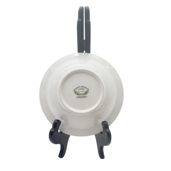 Wentworth Vtg China Dresrosa Floral Center & Trim Gold Bowls 5.5” Set of 4 - Picture 3 of 5